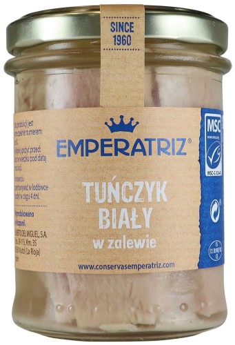 Tuńczyk Biały w Sosie Własnym Słoik 200 g (140 g) Emperatriz