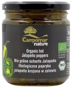 Papryka Jalapeno Zielona Krojona w Zalewie BIO 350 g (130 g) Campomar Nature