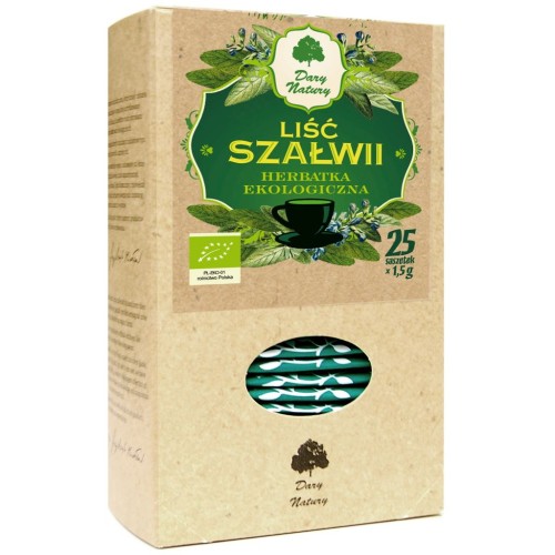 Herbatka Liść Szałwii BIO (25 x 1,5 g) 37,5 g Dary Natury