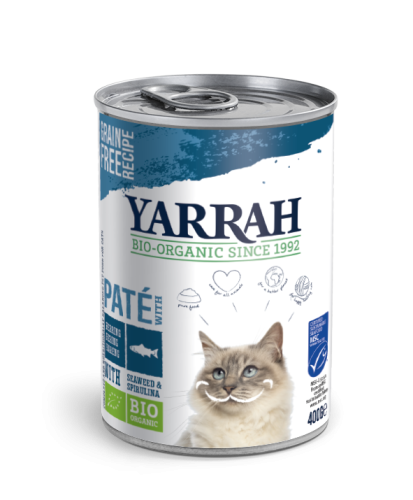 Mokra Karma dla Kota z Śledziem, Wodorostami i Spiruliną BIO 400 g Yarrah