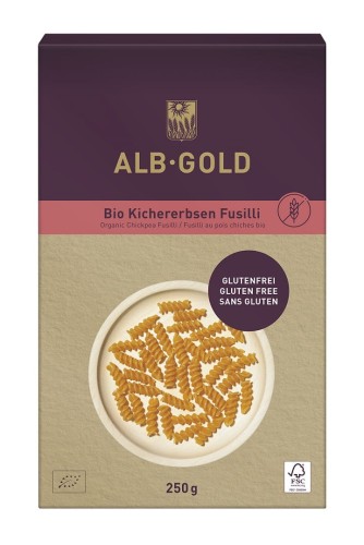 Makaron z Ciecierzycy Świderki Bezglutenowy BIO 250 g Alb-Gold
