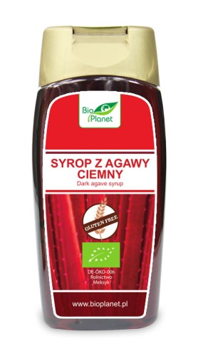 Syrop z Agawy Ciemny Bezglutenowy BIO 350 g (250 ml) Bio Planet