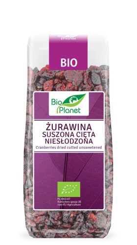 Żurawina Suszona Cięta Niesłodzona BIO 100 g Bio Planet