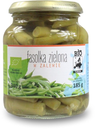 Fasolka Zielona Szparagowa w Zalewie w Słoiku BIO 340 g Bio Europa