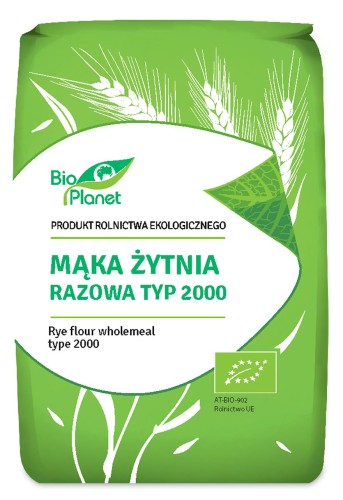 Mąka Żytnia Razowa Typ 2000 BIO 1 kg Bio Planet