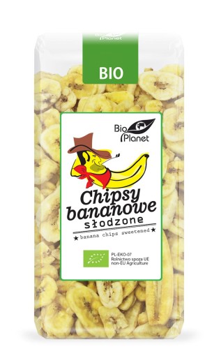 Chipsy Bananowe Słodzone BIO 150g Bio Planet