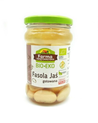 Fasola Jaś Gotowana Bezglutenowa BIO 300 g (175 g) Farma Świętokrzyska