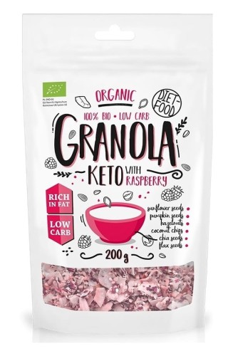 KETO Granola z Malinami BIO 200 g Diet Food