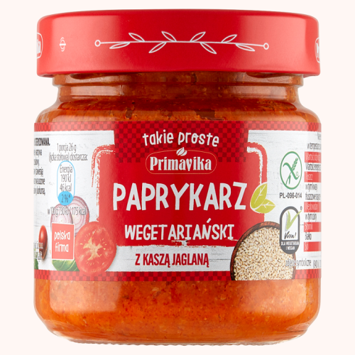 Paprykarz Wegetariański z Kaszą Jaglaną Bezglutenowy 160 g Primavika