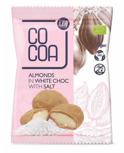 10964MIGDAŁY W BIAŁEJ POLEWIE KOKOSOWEJ Z SOLĄ BIO 70 g - COCOA-1