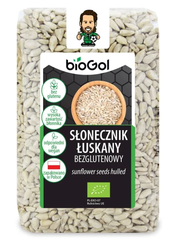 Słonecznik Łuskany Bezglutenowy BIO 350 g Biogol