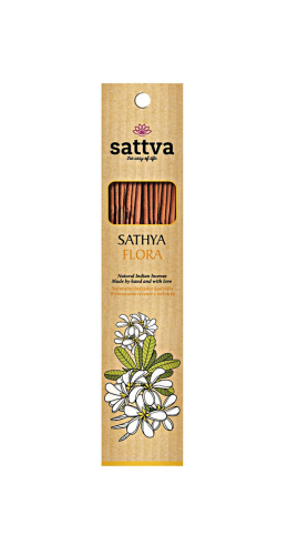 Kadzidło Indyjskie Sathya Flora 15 szt. 30 g Sattva