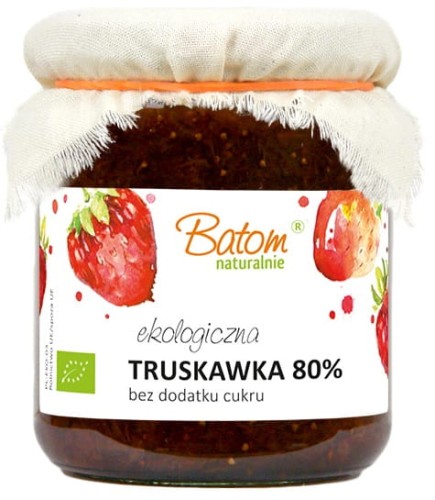 Truskawka 80% bez cukru BIO 260 g Batom