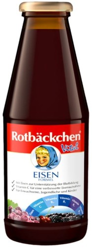 Sok Wieloowocowy z Żelazem i Witaminami C, B1, B2, B6, B12 450 ml Rotbackchen