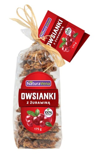 Ciastka Owsianki z Żurawiną 175 g Naturavena