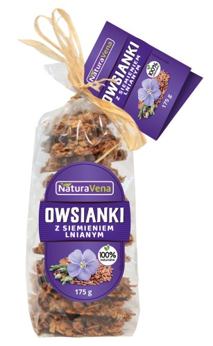 Ciastka Owsianki z Siemieniem Lnianym 175 g Naturavena