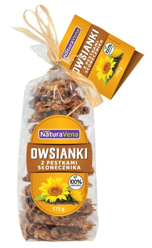 Ciastka Owsianki z Pestkami Słonecznika 175 g Naturavena