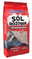 Sól Himalajska Różowa Grubo Mielona 500 g Naturavena