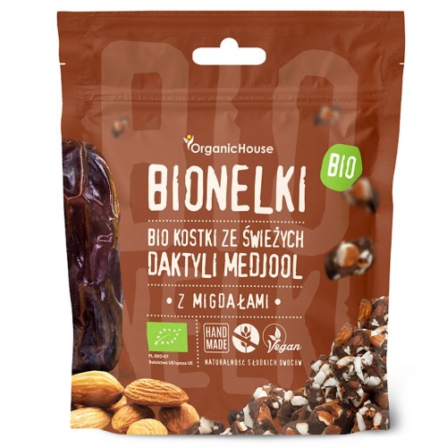 Praliny Daktylowe z Migdałami Bezglutenowe BIO 50 g Organic House