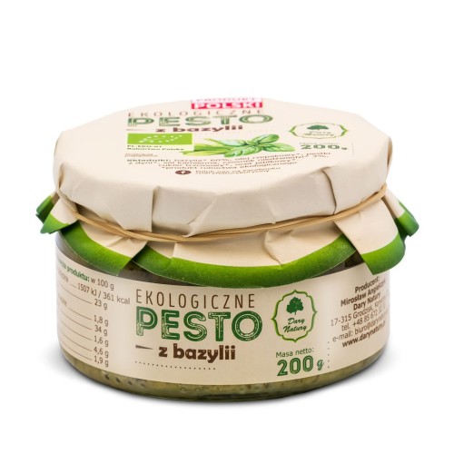 Pesto z Bazylii BIO 200 g Dary Natury
