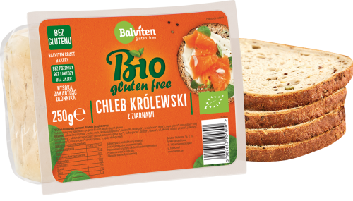Chleb Królewski z Ziarnami Bezglutenowy BIO 250 g Balviten