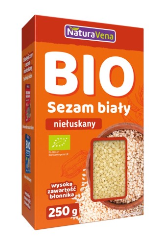 Sezam Biały Niełuskany BIO 250 g Naturavena