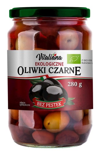 Czarne Oliwki w Solance BIO 280 g Vitaliana