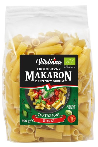 Makaron z Pszenicy Durum Tortiglioni BIO 500 g Vitaliana