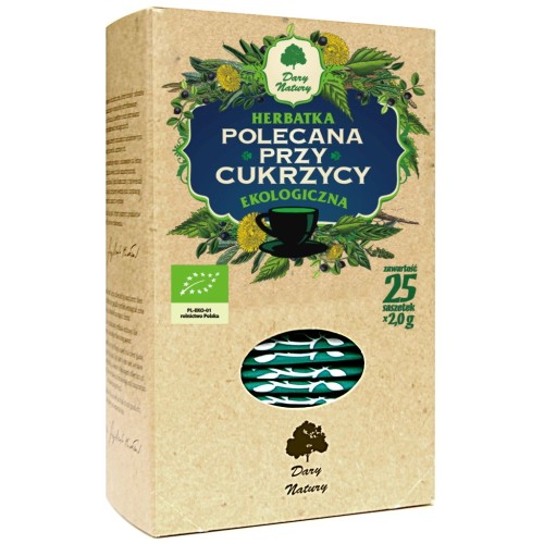 Herbatka Polecana Przy Cukrzycy BIO (25 x 2  g) 50 g  Dary Natury
