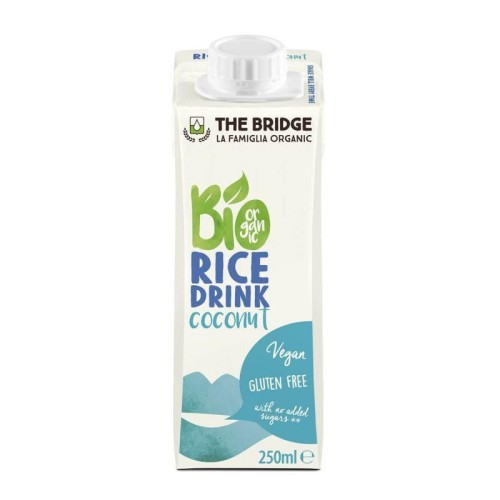Napój Ryżowo - Kokosowy bez Dodatku Cukrów Bezglutenowy BIO 250 ml The Bridge