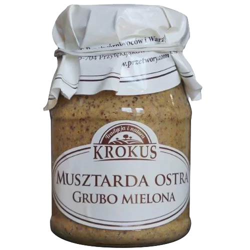 Musztarda Ostro Gruba Mielona 180 g Krokus