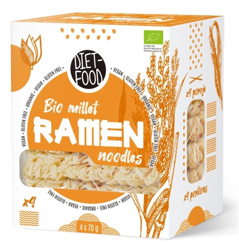 Makaron (Jaglany) Ramen Bezglutenowy BIO 280 g Diet-Food