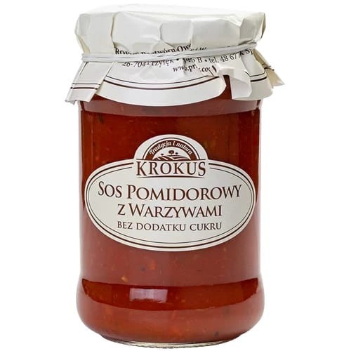 Sos Pomidorowy z Warzywami Bez Dodatku Cukru 340 g Krokus