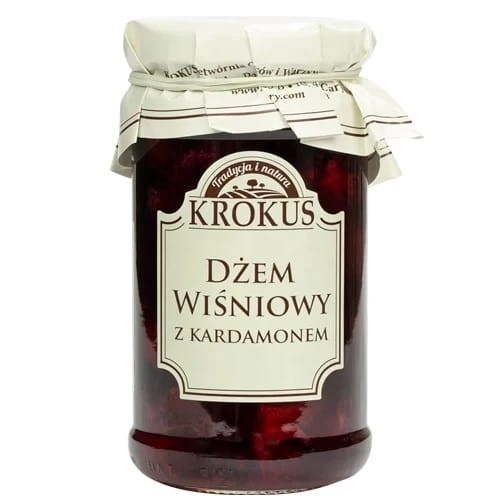 Dżem Wiśniowy z Kardamonem o Obniżonej Zawartości Cukru Bezglutenowy 235 g Krokus