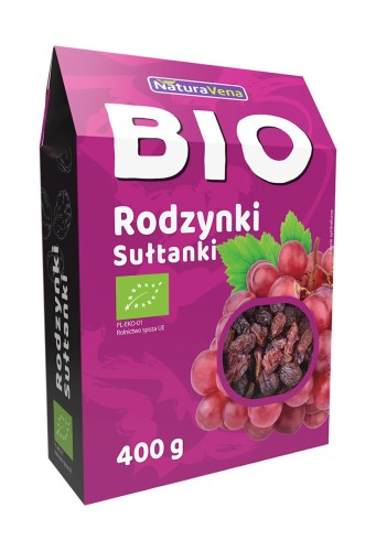 Rodzynki Sułtanki BIO 400 g Naturavena