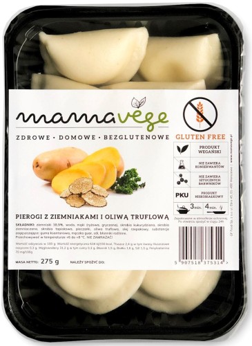 Pierogi z Ziemniakami i Oliwą Truflową Bezglutenowe 275 g Mama Vege