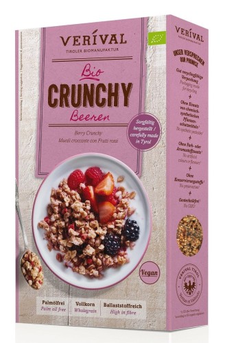 Crunchy z Owocami Leśnymi BIO 375 g Verival