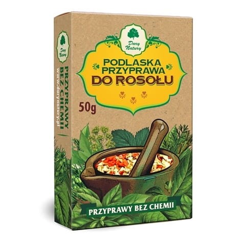 Podlaska Przyprawa do Rosołu Bezglutenowa 50 g Dary Natury