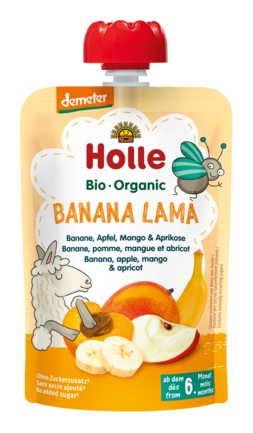 Mus w Tubce Banan - Jabłko - Mango - Morela Bez Dodatku Cukrów Od 6 m-c Demeter BIO 100 g Holle