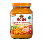 Obiadek Marchew - Ziemniak - Wołowina Bez Dodatku Cukrów Bezglutenowy Od 5 m-c Demeter  BIO 190 g Holle