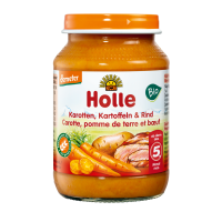 Obiadek Marchew - Ziemniak - Wołowina Bez Dodatku Cukrów Bezglutenowy Od 5 m-c Demeter  BIO 190 g Holle