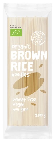 Makaron z Brązowego Ryżu Typu Noodle BIO 250 g Diet-Food