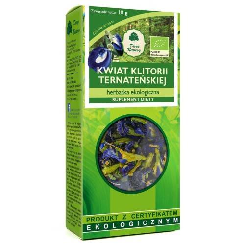 Herbatka Kwiat Klitorii Ternateńskiej BIO 10 g Dary Natury