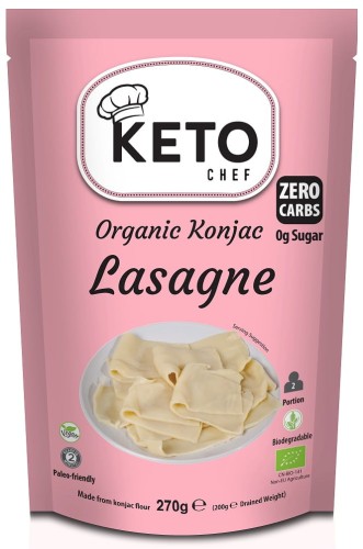 Makaron Keto Konjac Typu Lasagne Bezglutenowy BIO 270 g Keto Chef