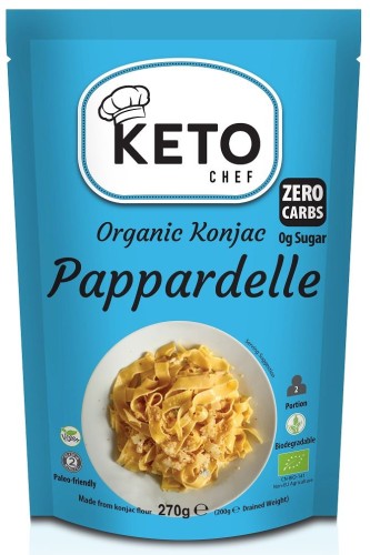 Makaron Keto Konjac Typu Pappardelle Bezglutenowy BIO 270 g Keto Chef