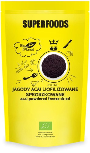 Jagody Acai Liofilizowane Sproszkowane BIO 100 g Bio Planet