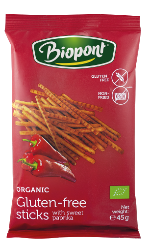 Paluszki Paprykowe Bezglutenowe BIO 45 g Biopont