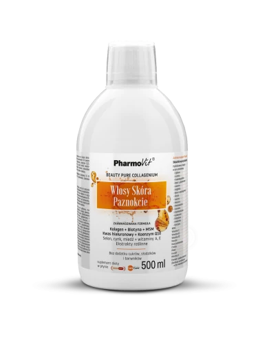 Włosy, Skóra i Paznokcie w Płynie Bezglutenowy 500 ml Pharmovit