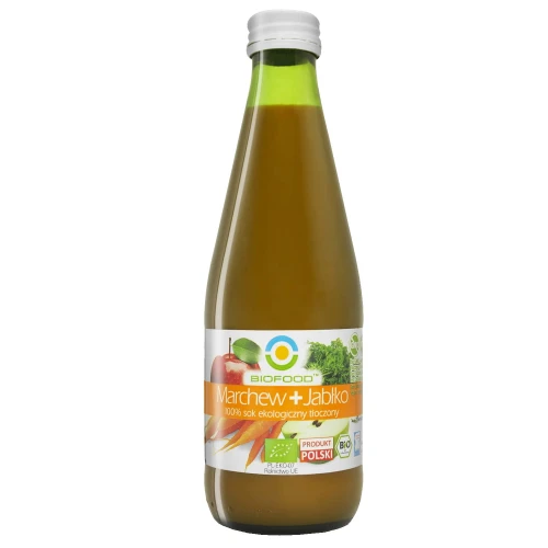 Sok Jabłkowo - Marchwiowy NFC Bezglutenowy BIO 300 ml Bio Food