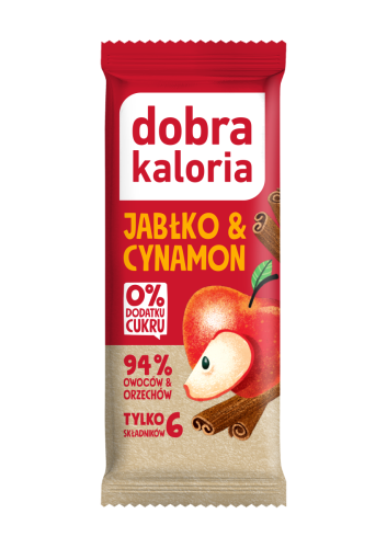 Baton Daktylowy Jabłko & Cynamon bez Dodatku Cukrów 35 g Dobra Kaloria